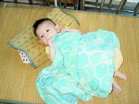  lying on bamboo mats