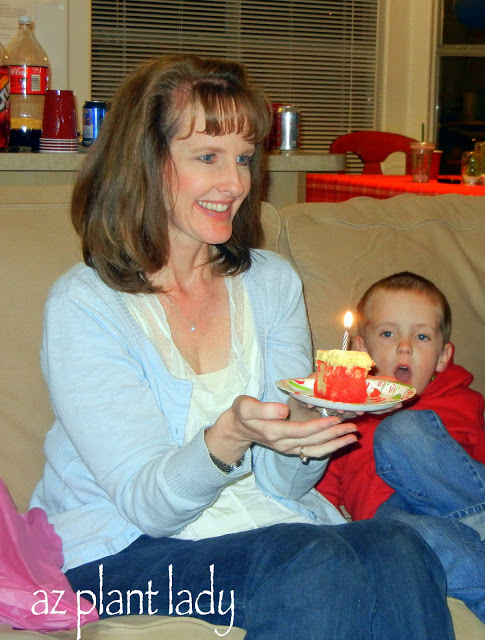 My nephew, Finley getting ready to help me blow out my candl