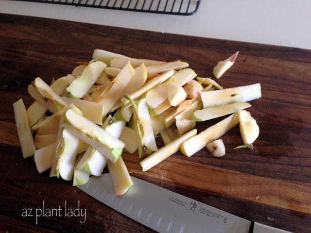 chopping fruit