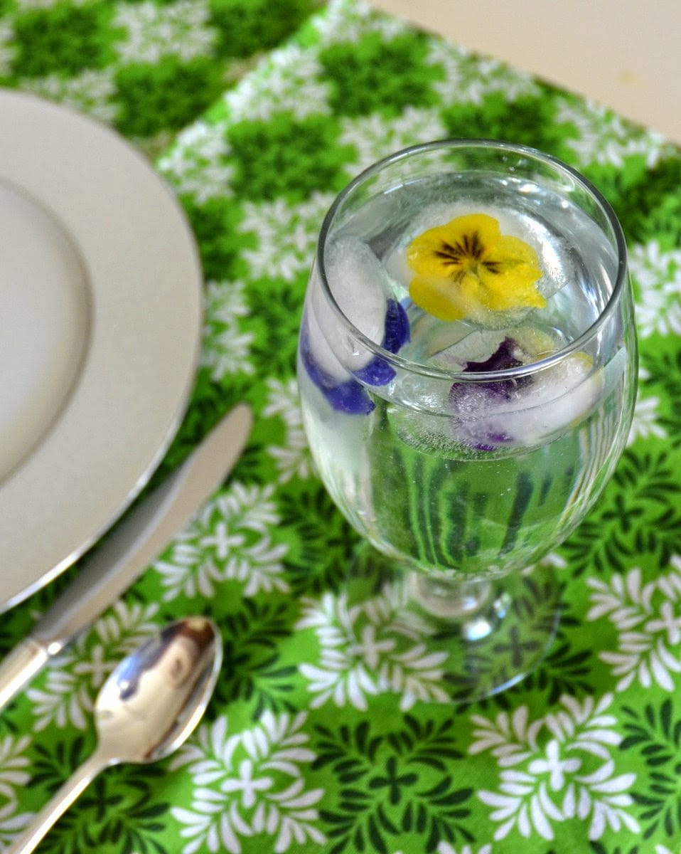  floral ice cubes