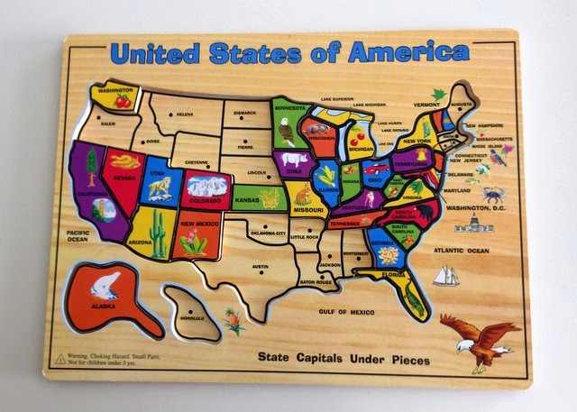 puzzle of the United States 
