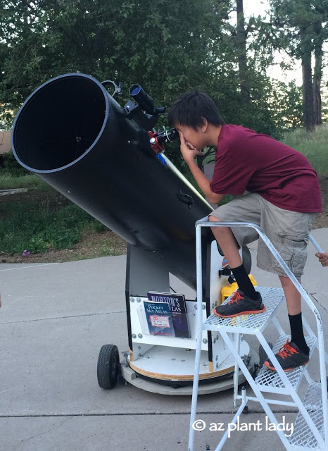 My son, Kai, looking at Venus