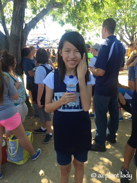 Gracie participate in Special Olympics event representing her school.