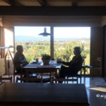 My mother and her sister, enjoying a nice conversation over breakfast.