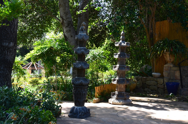 Japanese statues and a Zen area