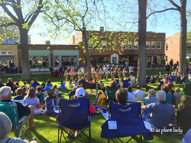 'Welcome Summer' festival with the local high school's steel drum band