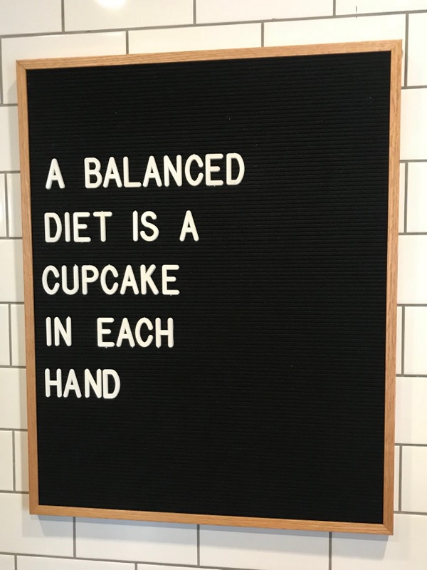 A balanced diet is a cupcake in each hand