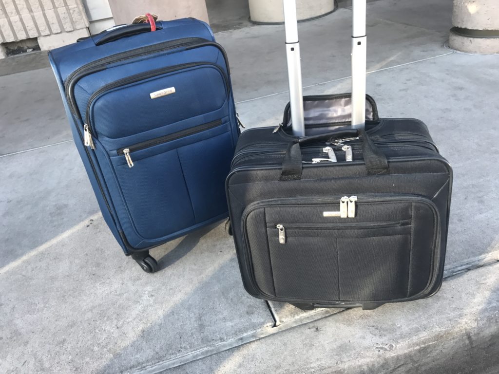 road trip adventure with luggage