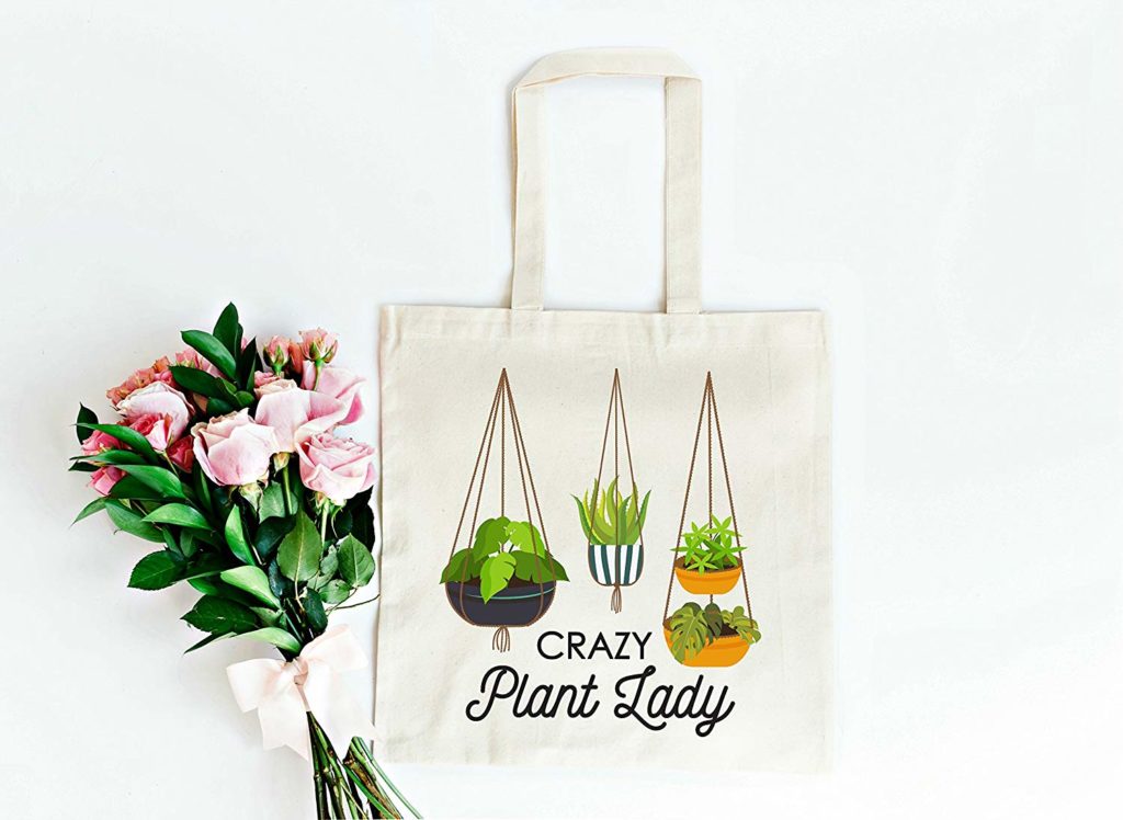 'Crazy Plant Lady' Tote gardener gift